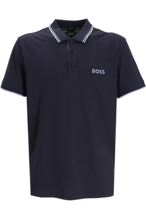 HUGO BOSS Logo-embroidered cotton-blend polo shirt