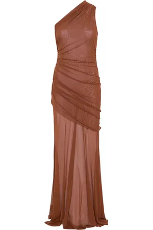 Atlein Ruched tulle dress