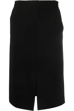 Karl Lagerfeld Logo-embroidered high-waisted midi skirt