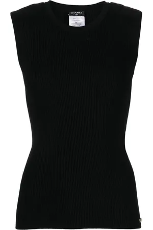 CHANEL 2009 ribbed-knit tank top