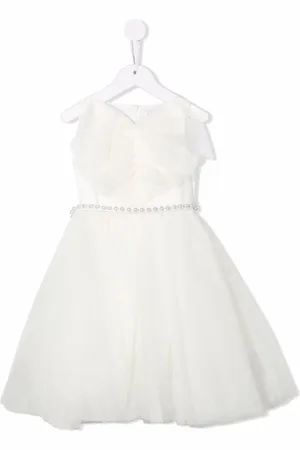 MONNALISA Pearl-belted dress