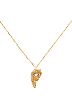 Lee P alphabet pendant necklace
