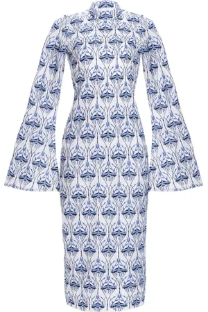 Agua by Agua Bendita Marie Linen embroidered midi dress