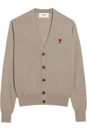Ami Ami de Coeur-embroidery wool cardigan