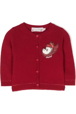 BONPOINT Appliqu??-logo cashmere cardigan