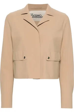 HERNO Notched-lapels cropped jacket