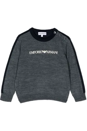 Emporio Armani Logo-embroidered crew-neck jumper
