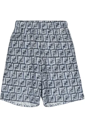 Fendi FF-print linen bermuda shorts