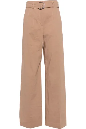 HUGO BOSS Belted linen-blend trousers