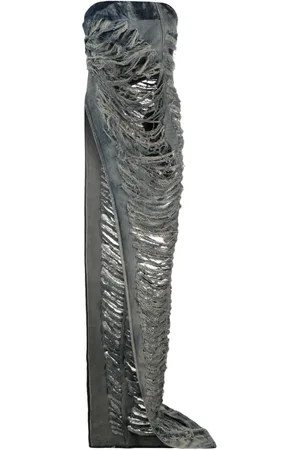 Rick Owens Luxor asymmetric distressed maxi top