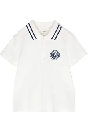 Fendi Logo-embroidered cotton polo shirt