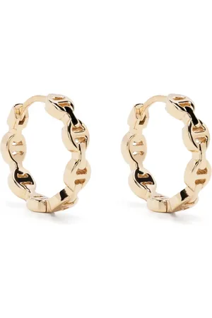 HOORSENBUHS 18kt yellow link huggie earrings