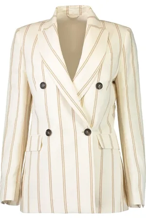 Brunello Cucinelli Striped double-breasted blazer