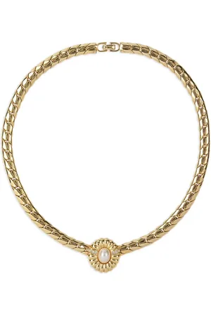Dior 1980s faux-pearl chain necklace