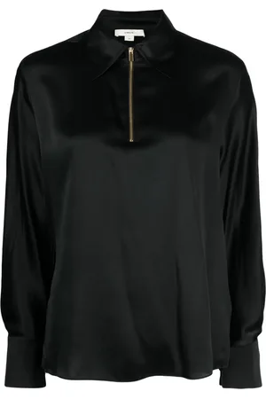 Vince Silk long-sleeve blouse