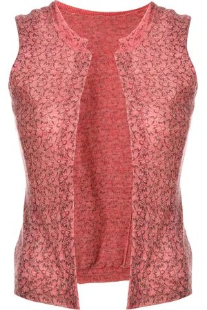 Comme des Garçons 1990s floral-pattern wool vest