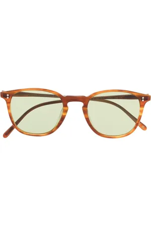 Oliver Peoples Tortoiseshell-effect round-frame sunglasses