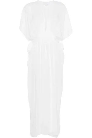 GENNY Belted silk maxi dress