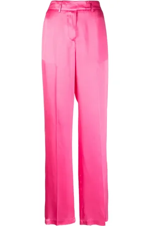 SEMICOUTURE Satin-finish straight-leg trousers
