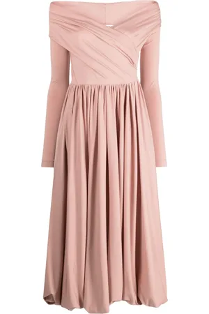 Serafini Off-the-shoulder cotton midi dress