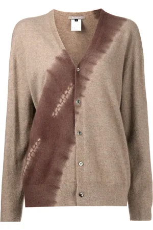 SUZUSAN Tie-dye seamless cashmere cardigan