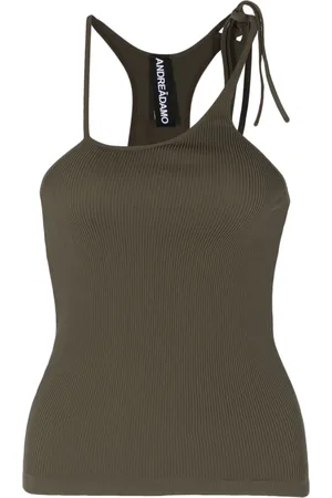 ANDREADAMO Asymmetric ribbed tank top