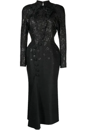 Saiid Kobeisy Brocade-effect long-sleeve dress