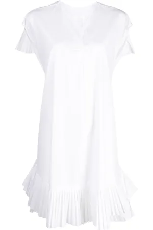 Shanshan Ruan V-neck ruffled cotton dress