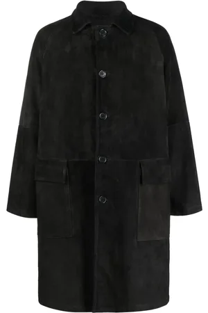 SALVATORE SANTORO Single-breasted suede coat
