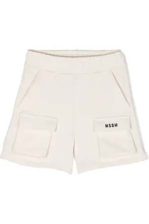 Msgm Embroidered-logo cargo shorts