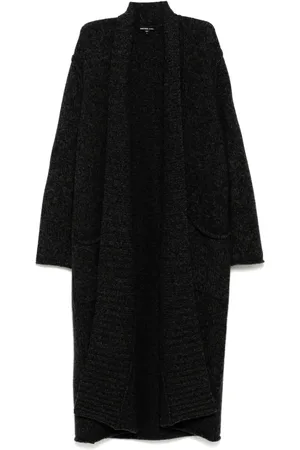 James Perse Chunky-knit cashmere marl coat