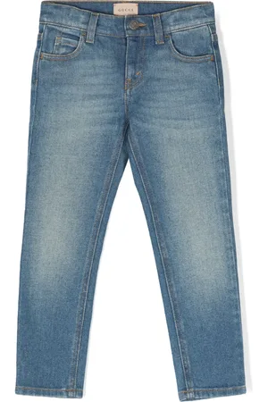 Gucci Cat-embroidered skinny jeans