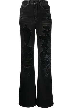 GOEN.J Distressed straight-leg jeans