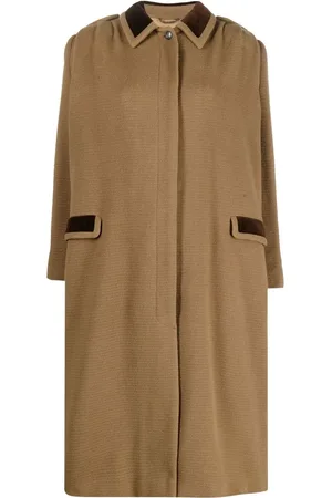 VALENTINO GARAVANI 1980s gathered shoulders military coat