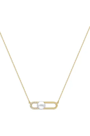 Tasaki 18kt yellow Collection Line Fine Link pearl necklace