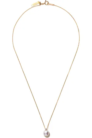 Tasaki 18kt yellow Akoya pearl and diamond pendant