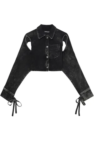 andre damo Cut-out cropped shirt