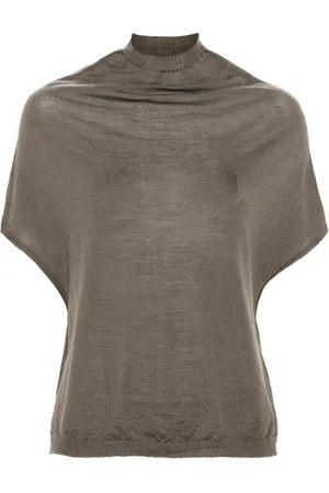 Rick Owens Cowl-neck wool top