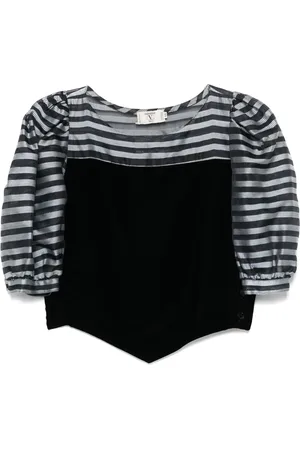VALENTINO GARAVANI 1980s velvet blouse