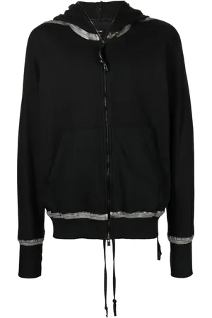 ISAAC SELLAM EXPERIENCE Tape-embellished zip-up hoodie
