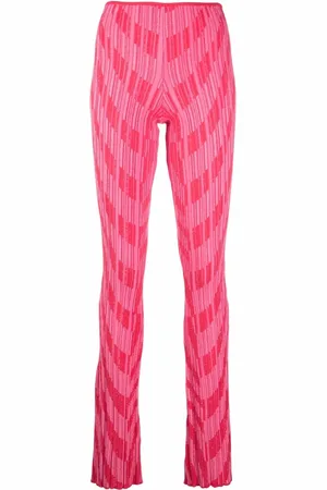 Serafini Intarsia-knit flared trousers