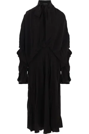 Balenciaga Creased-effect silk dress