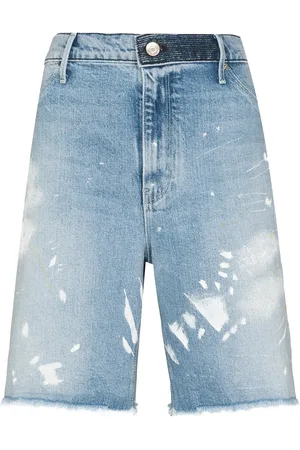 RTA Hesper paint-splatter denim shorts