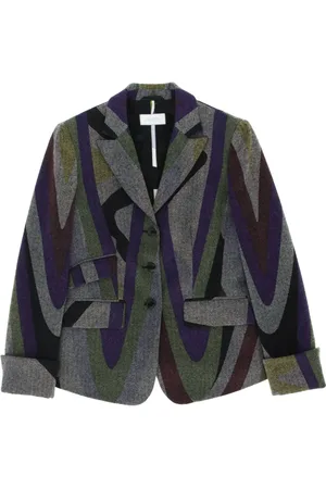 PUCCI Pre-Owned 2000 wave-print wool blazer