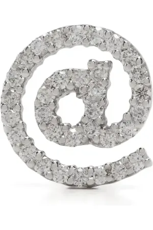 DELFINA DELETTREZ 18kt white gold Snail diamond stud earring