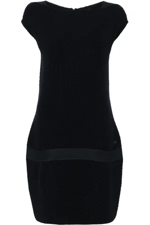 CHANEL 2012 dropped waist textured sleeveless dress