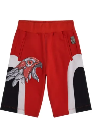 Roberto Cavalli Eagle-print cotton shorts