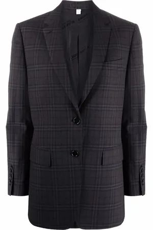 Burberry Check pattern blazer jacket