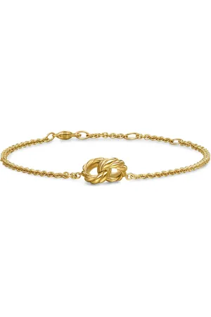 David Yurman 18kt yellow Sculpted Cable chain bracelet (8mm)