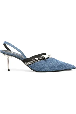 COPERNI 75mm denim slingback pumps